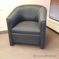 Grey Patterned Tub Style Reception Chair